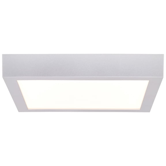 20076LEDD-SILV/ACR Access Lighting Ulko-19W 1 LED Outdoor Square Large Flush Mount in Contemporary Style-9 Inches Wide by 1 Inches Tall-Silver Finish