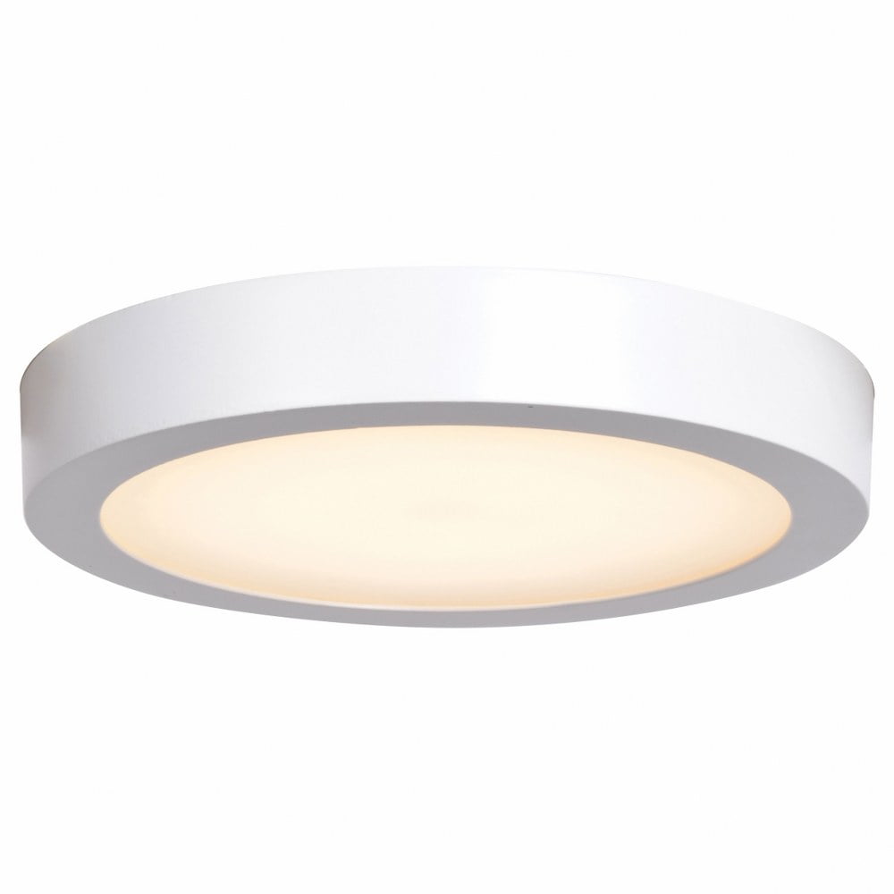 White Acrylic 9" Round LED Flush Mount Light