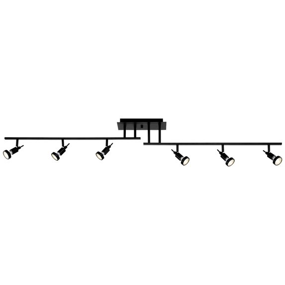 52043LEDDLP-BL-Access Lighting-Viper-33W Semi-Flush Mount in Transitional Style-9 Inches Tall-Black Finish-Halogen Lamping Type