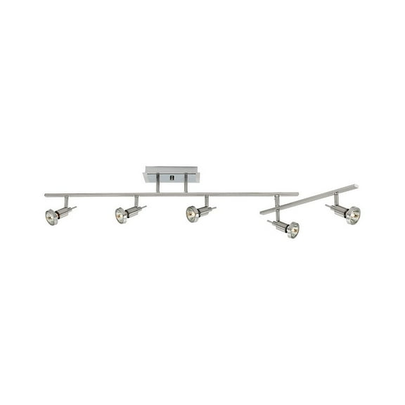 Access Lighting 5 Light Adjustable LED Track in Brushed Steel Color