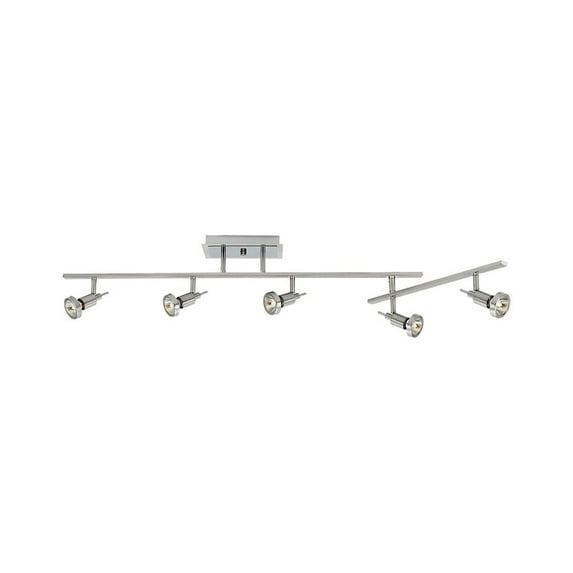 Access Lighting 5 Light Adjustable LED Track in Brushed Steel Color