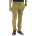 thumbnail image 1 of Access Men's Basic Casual Uniform Comfort Stretch Chino Pants (Dark Khaki, 54x32), 1 of 8