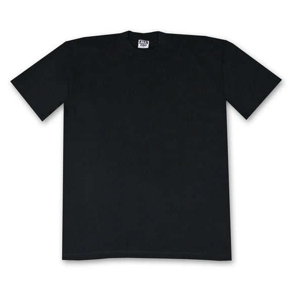 Access Men's Big & Tall Heavyweight Short Sleeve Cotton Crew Neck T-Shirt (Black, 5X-Large) APT01