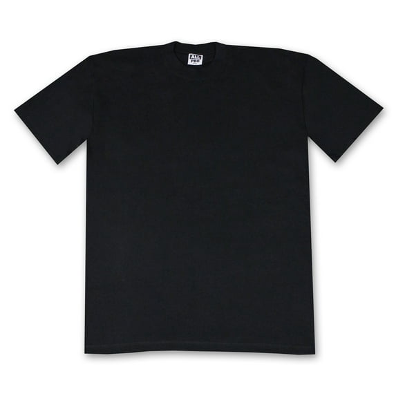 Access Men's Big & Tall Heavyweight Short Sleeve Cotton Crew Neck T-Shirt (Black, 8X-Large) APT01