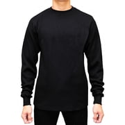 Access Men's Heavyweight Long Sleeve Thermal Crew Neck Top (Black, Small)