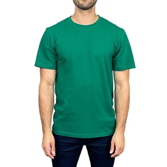 Access Men's Heavyweight Short Sleeve Cotton Crew Neck T-Shirt (Pack of 3) (K Green, 6X-Large) AT35