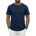 thumbnail image 1 of Access Men's Heavyweight Short Sleeve Cotton Crew Neck T-Shirt (Pack of 3) (Navy, 2X-Large) AT35, 1 of 8