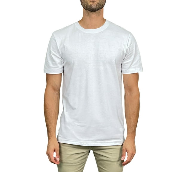 Access Men's Heavyweight Short Sleeve Cotton Crew Neck T-Shirt (Pack of 3) (White, 2X-Large) AT35