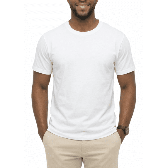 Access Men's Heavyweight Short Sleeve Cotton Crew Neck T-Shirt (Pack of 3) (White, Medium) AT35