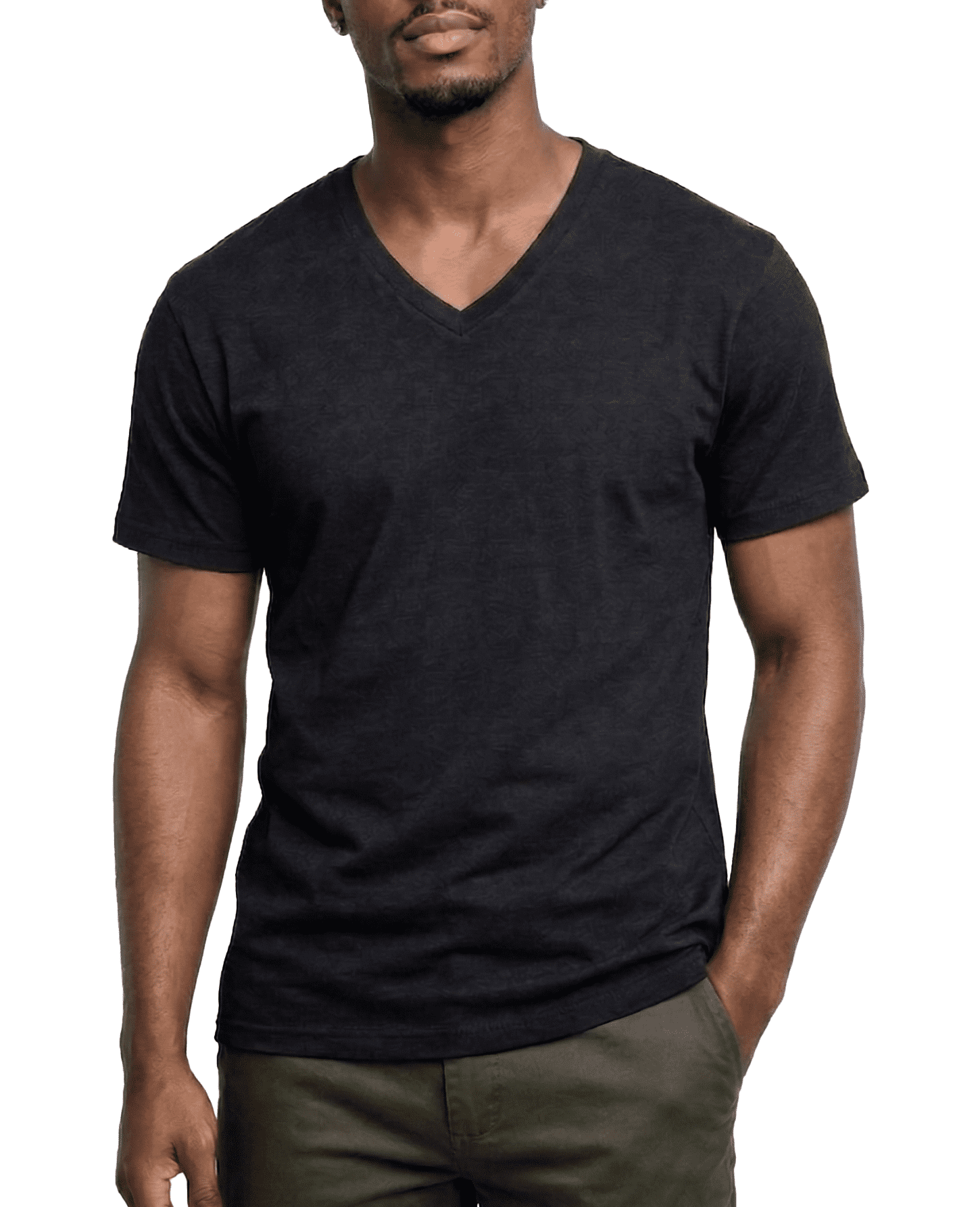 Access Men's Heavyweight Short Sleeve Cotton V-Neck T-Shirt (Pack of 3 ...