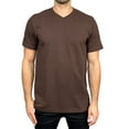 thumbnail image 1 of Access Men's Heavyweight Short Sleeve Cotton V-Neck T-Shirt (Pack of 3) (Brown, 4X-Large) AT37, 1 of 8