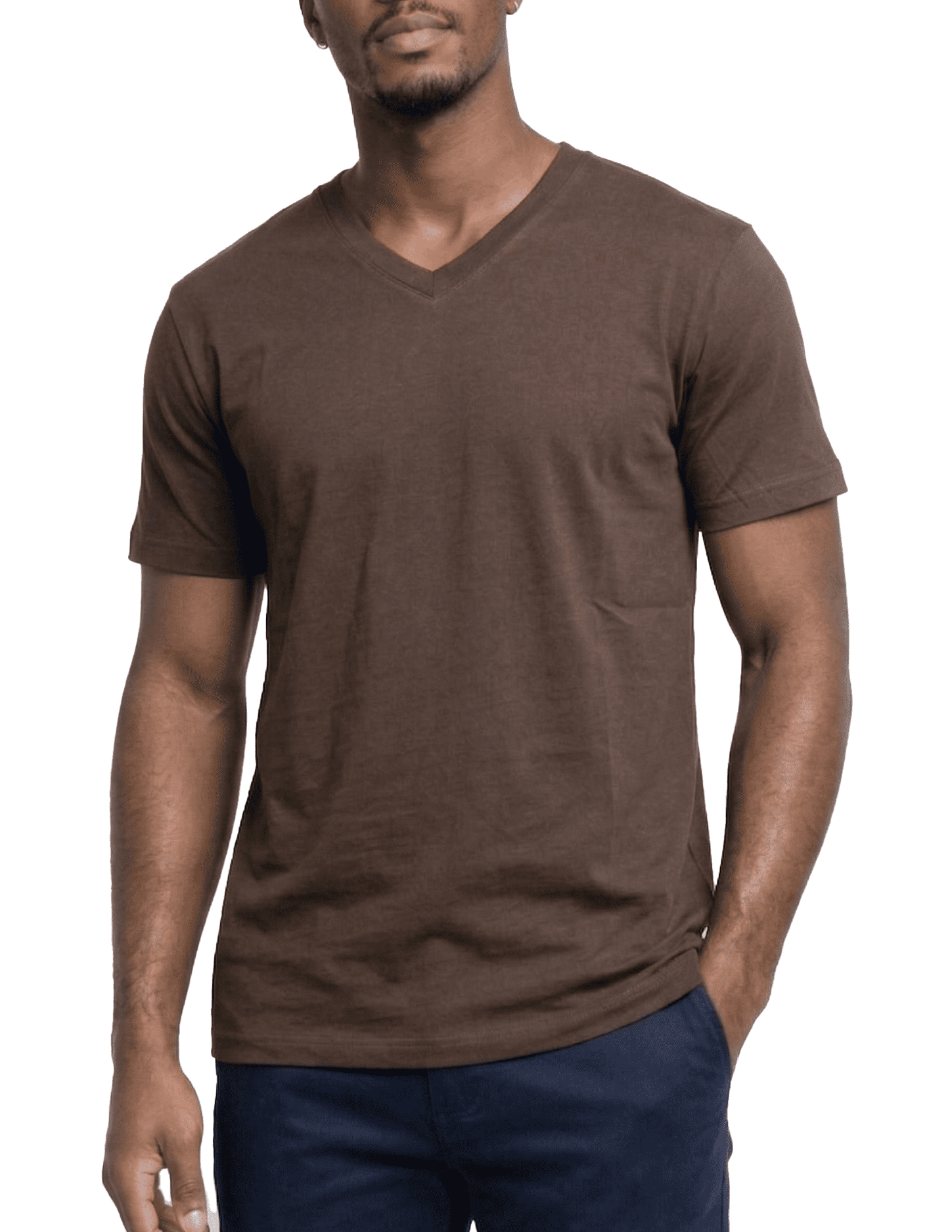 Access Men's Heavyweight Short Sleeve Cotton V-Neck T-Shirt (Pack of 3 ...