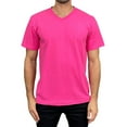 thumbnail image 1 of Access Men's Heavyweight Short Sleeve Cotton V-Neck T-Shirt (Pack of 3) (Fuchsia, 2X-Large) AT37, 1 of 8