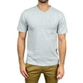 thumbnail image 1 of Access Men's Heavyweight Short Sleeve Cotton V-Neck T-Shirt (Pack of 3) (LT Gray, 4X-Large) AT37, 1 of 8