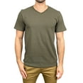 thumbnail image 1 of Access Men's Heavyweight Short Sleeve Cotton V-Neck T-Shirt (Pack of 3) (Olive, 3X-Large) AT37, 1 of 8