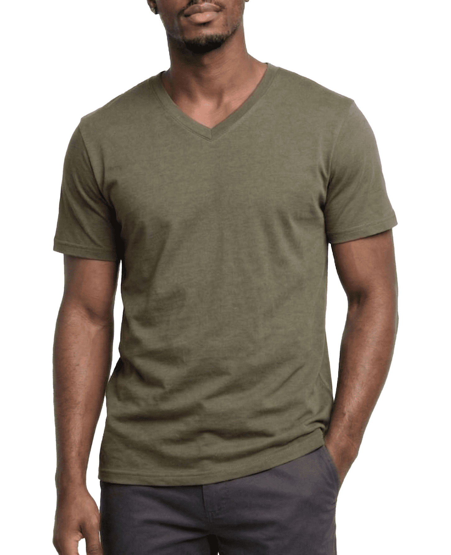 Access Men's Heavyweight Short Sleeve Cotton V-Neck T-Shirt (Pack of 3 ...