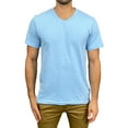 thumbnail image 1 of Access Men's Heavyweight Short Sleeve Cotton V-Neck T-Shirt (Pack of 3) (Sky, 5X-Large) AT37, 1 of 8