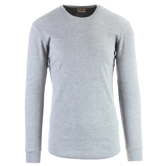 Access Men's Lightweight Fitted Thermal Crew Neck Top (LT Gray, 2X-Large)