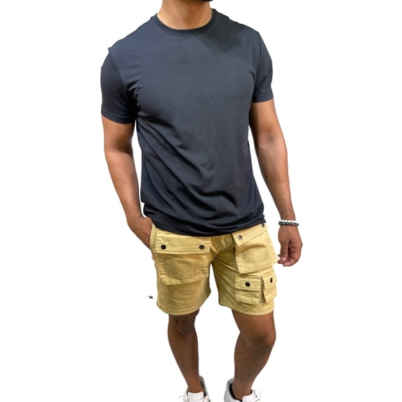 Access Men's Premium Cotton Spandex T-Shirts (Black, Large)