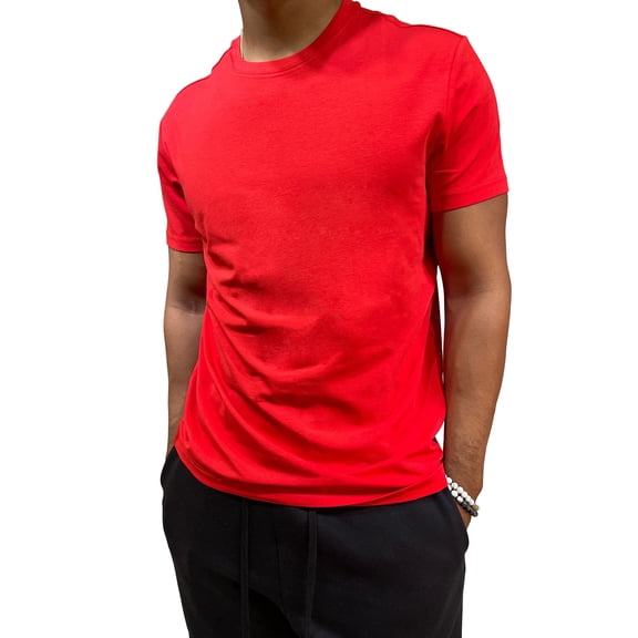 Access Men's Premium Cotton Spandex T-Shirts (Red, X-Large)