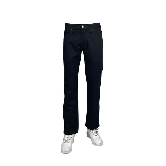 Access Men's Relaxed Fit Raw Denim Pants (C Black, 30x34)