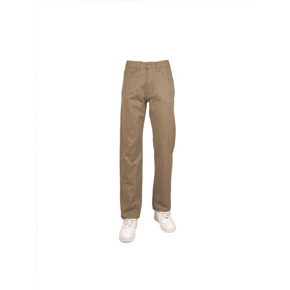 Access Men's Relaxed Fit Raw Denim Pants (Raw Khaki, 36x34)