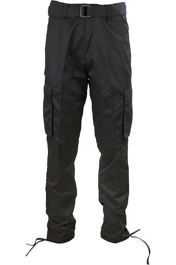 Men's Relaxed Loose Fit Cargo Work Pants (Black, 34x32) AP1515