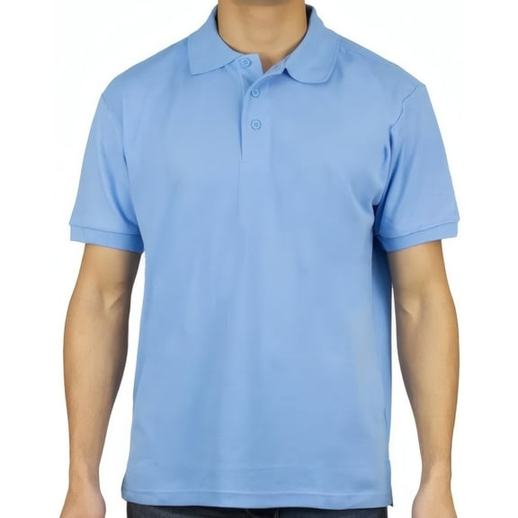 Access Men's Short Sleeve Classic Uniform Pique Polo Shirt (Sky, 6X-Large) AP21