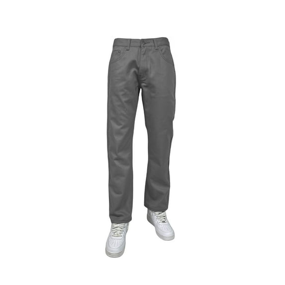 Access Men's Slim Straight Relaxed Fit Twil Pants (LT Gray, 36x34)
