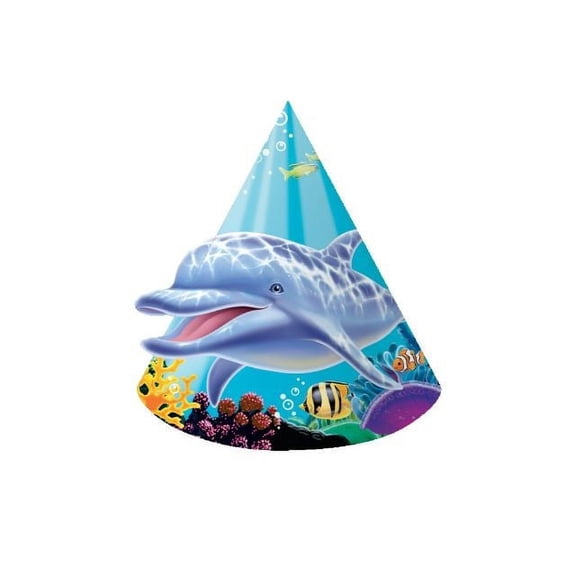 Access Ocean Child Size Party Paper Party Hats, 8 Ct