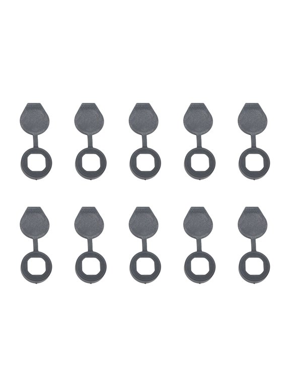 Access Opening Cover Series, Black Hinged Cap Components for Tool Cabinets, Debris Blocking Maintenance Use, 10 Pack