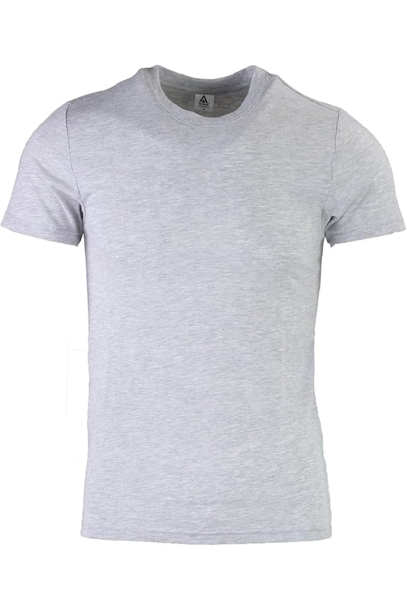 Premium Fitted Crew Neck Tees (LT Gray, 2X-Large)