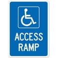 thumbnail image 1 of Access Ramp Sign Metal Sign 12X8 Inches, 1 of 4