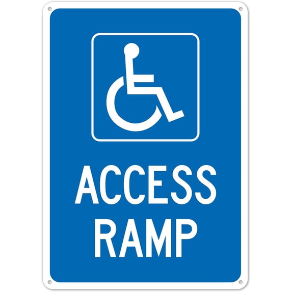 Access Ramp Sign Metal Sign 12X8 Inches