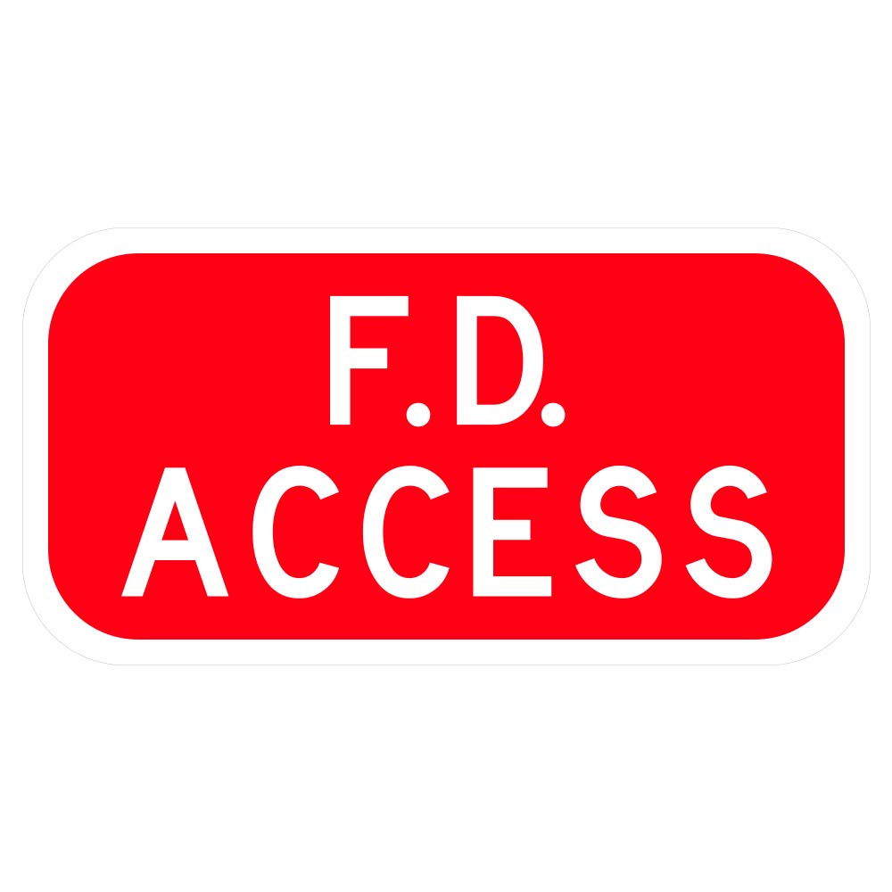 Access Sign, Fire Department Access Sign, Sheeting, Rust Free Aluminum