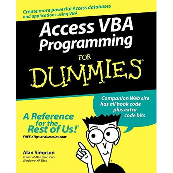 Pre-Owned Access VBA Programming for Dummies (Paperback) 0764574116 9780764574115