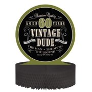 Access Vintage Dude 60th Birthday Honeycomb Centerpiece, 1 Ct