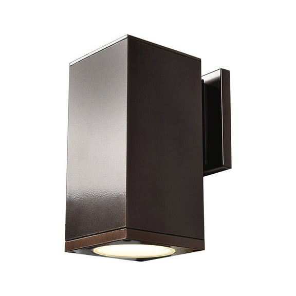 Access lighting 20032LEDMG-BRZ-FST 4.5 x 8 x 5.5 in. Bayside Outdoor Square Cylinder Wall Fixture, Bronze