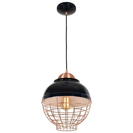 Access Lighting Dive LED Pendant - Shiny Black and Copper - 24881LEDDLP-SBL/CP