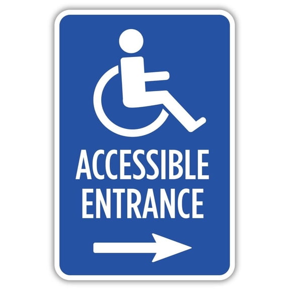 Accessible Entrance Metal Sign Size: 16 x 12 Inch