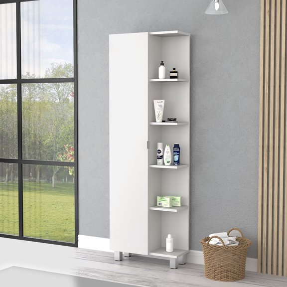 Accessible Hidden Storage - Reach your stored items easily while maintaining a tidy bathroom look