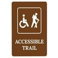 thumbnail image 1 of Accessible Trail With Graphic Warning,Hiking Trail Security Metal Signs for Outdoor Indoor Road Yard Garage Home Busines Street Wall Caution Decor 8 x 12 Inch, 1 of 4