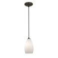 thumbnail image 1 of 28012-3C-ORB/OPL Access Lighting Champagne-One Light Glass Pendant with Cord-5 Inches Wide by 9 Inches Tall-Oil Rubbed Bronze Finish-Opal Glass, 1 of 2