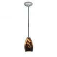 thumbnail image 1 of Accesslighting 28012-3R-BS-ICA Champagne LED Rod Inca Glass Pendant- Brushed Steel, 1 of 2