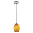 thumbnail image 1 of Accesslighting 28023-4C-BS-ASKY Brandy FireBird Cord Amber Sky Glass Pendant&#44; Brushed Steel, 1 of 2