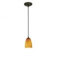 thumbnail image 1 of Accesslighting 28069-3C-ORB-AMB Sherry Cord Amber Glass Pendant- Oil Rubbed Bronze, 1 of 2