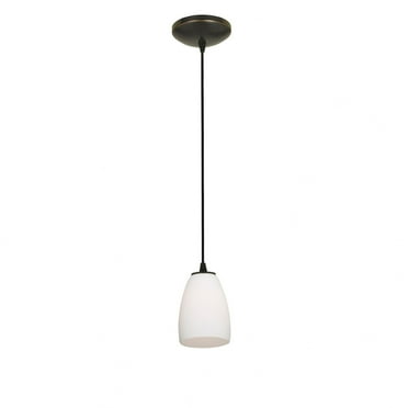 Accesslighting 28069-3C-ORB-OPL Sherry A-19 LED Cord Opal Glass Pendant- Oil Rubbed Bronze
