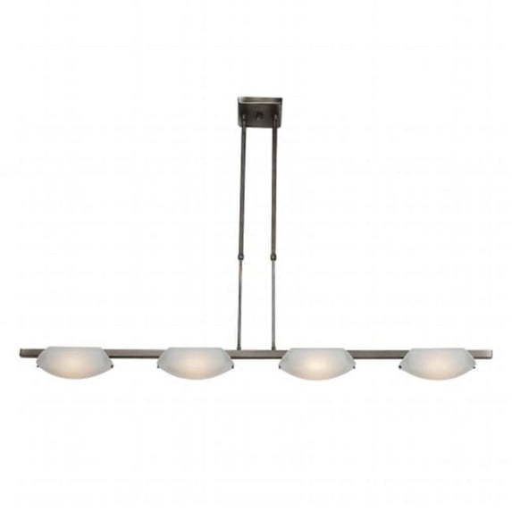 Accesslighting 63958LEDD-MC-FST Nido Frosted Glass SemiFlush or Pendant, Matte Chrome