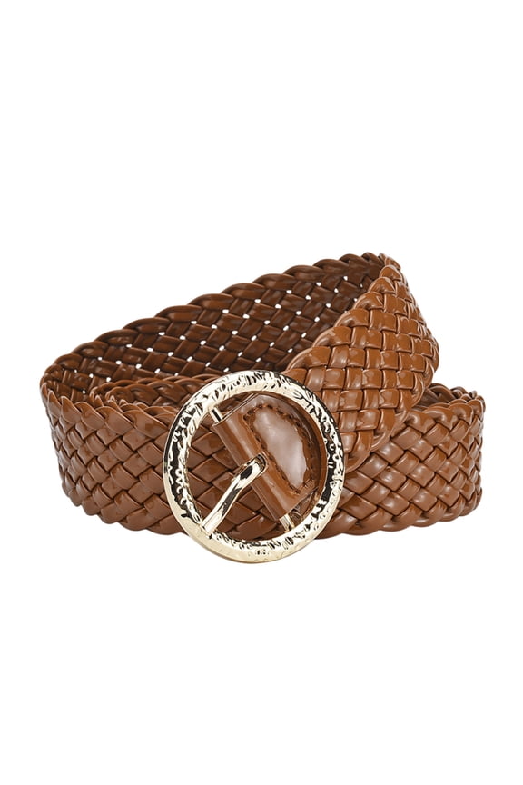 Accessories 2 Women's Fashion Woven Belt Glitter Belt Belts For Dresses Jeans Pants Platform Competitor Title Analysis Excludes Color and Size Information, 106 cmx3 cm, Coffee
