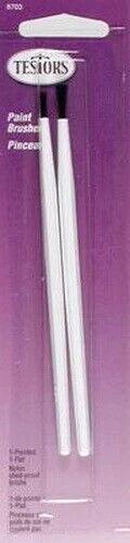 Accessories, #8703-Testors 2 Per Pack Flat And Pointed Paint Brushes